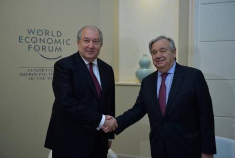 Le président de l'Arménie et le Secrétaire général de l’ONU estiment que le règlement pacifique du conflit du Haut-Karabakh est l’unique alternative 