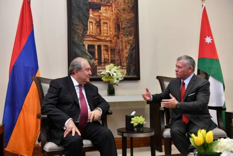Le président de l’Arménie a invité le roi du Royaume hachémite de Jordanie en Arménie  