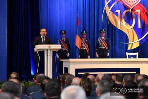 PM addresses congratulatory message on 101st anniversary of establishment of Police of Armenia