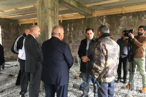 Սուրեն Պապիկյանը ներկա է գտնվել 44 անօթևան ընտանիքների համար կառուցվող տների շինաշխատանքների մեկնարկի արարողությանը 