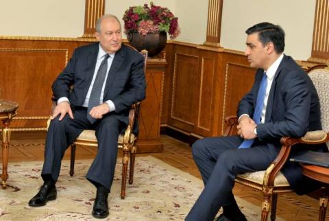 Le président Armen Sarkissian a rencontré le défenseur des droits de l’homme 