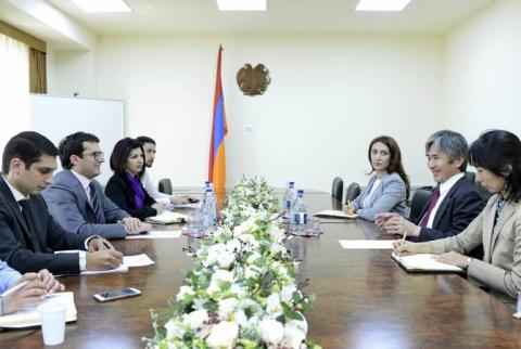 Hakob Archakian a reçu l'Ambassadeur extraordinaire et plénipotentiaire du Japon en Arménie