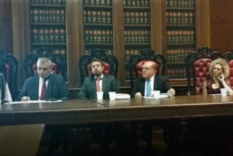 Artsakh FM delivers speech at Buenos Aires State University