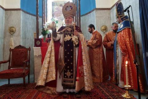 Գարեգին Բ կաթողիկոսը Սուրբ Պատարագ է մատուցել Կրետեի Սուրբ Հովհաննու Կարապետ 350-ամյա եկեղեցում