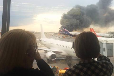 СК опубликовал видео с места ЧП с SSJ-100 в Шереметьево