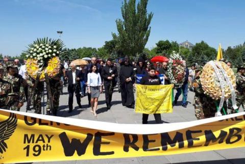 Представители греческой  общины  Армении почтили память жертв  Геноцида понтийских греков