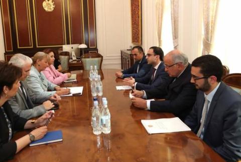 Deputy PM Avinyan receives IOM delegation