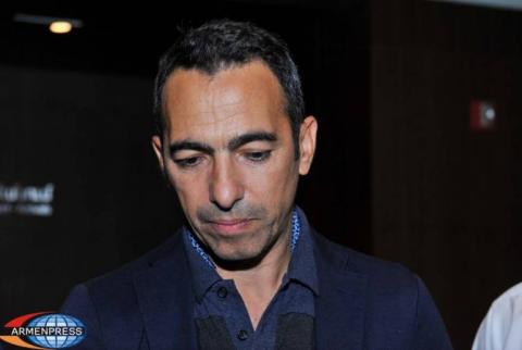 Youri Djorkaeff  à la cérémonie de clôture de la Semaine d'ingénierie à Vanadzor en Arménie 