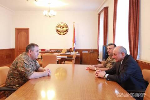 Le président d'Artsakh a reçu le chef d'état-major des Forces armées d'Arménie