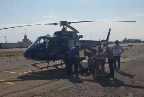 One of citizens injured in Georgia car crash being transported to Armenia via ambulance helicopter