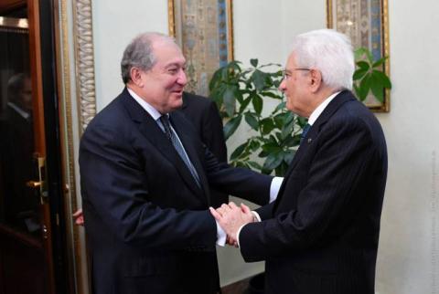 Le président Armen Sarkissian a félicité son homologue italien à l’occasion de son anniversaire