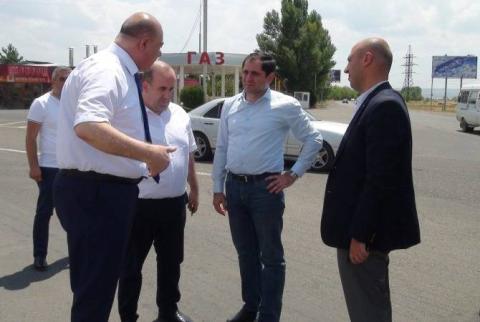 Սուրեն Պապիկյանը հետևել է Գյումրիում իրականացվող փողոցաշինական աշխատանքներին