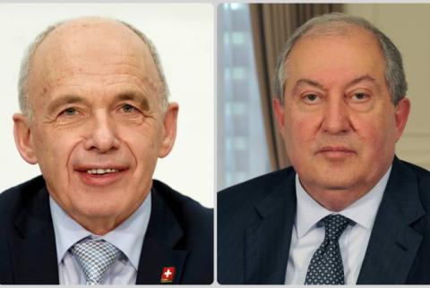Le Président Sarkissian a félicité le Président suisse à l'occasion de la Fête nationale