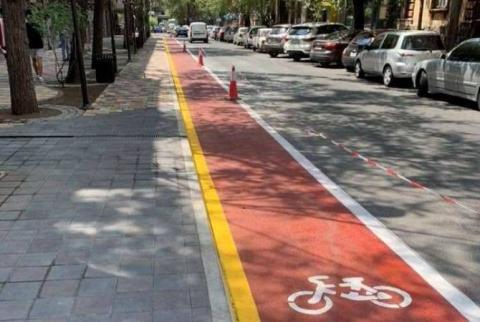 Première piste cyclable à Erevan
