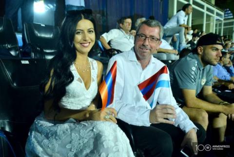 Frank Engel & Tatev Manukyan: Husband and Wife Cheering for Opposite Teams in Europa League 