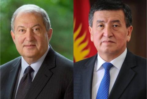 Armen Sarkissian félicite le président du Kirghizistan à l'occasion de la Journée de l'indépendance