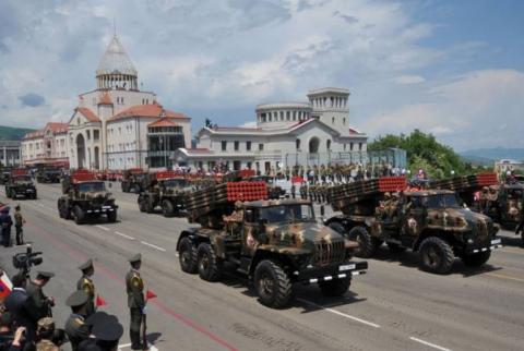 На площади в  Степанакерте  состоится выставка военной  техники и вооружения