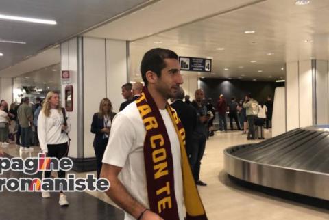 قائد منتخب أرمينيا لكرة القدم هنريك مخيتاريان يصل إلى إيطاليا للانضمام إلى نادي روما من أرسنال