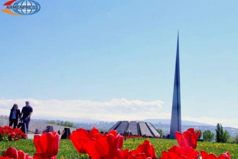 Tsitsernakaberd Armenian Genocide Memorial included in map of genocide monuments