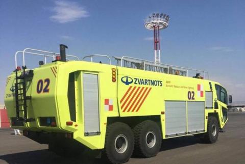 Zvartnots Airport Aircraft Rescue-Firefighting Service acquires new Oshkosh Striker 3000 ARFF truck