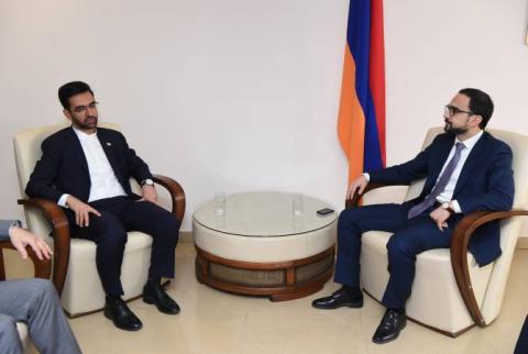 Deputy PM Tigran Avinyan holds meeting with Iran’s ICT minister 
