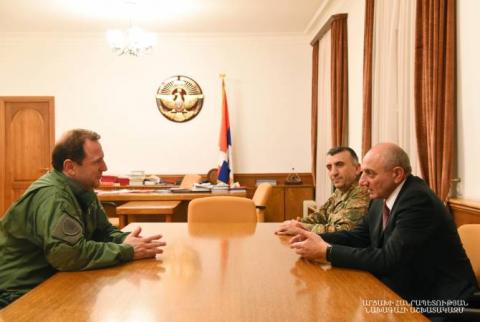 Artsakh President, Armenia's Defense Minister hold meeting 
