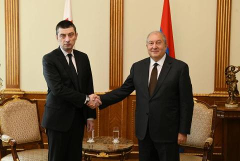 President Sarkissian hosts Georgian PM 