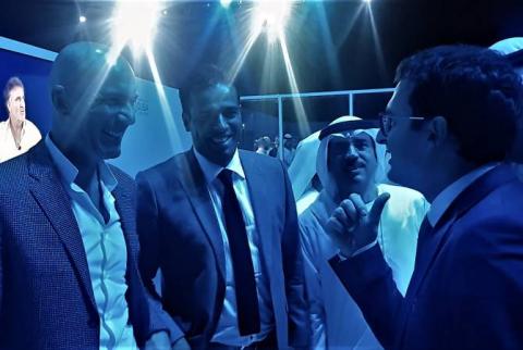 Armenian minister talks to Zinedine Zidane at artificial intelligence conference in Abu Dhabi