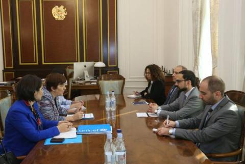 Փոխվարչապետ Տիգրան Ավինյանն ընդունել է Հայաստանում ՅՈՒՆԻՍԵՖ-ի ներկայացուցչին