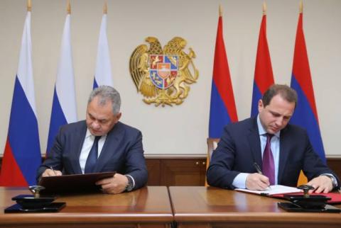 Armenian, Russian defense ministries sign 2020 cooperation program in Yerevan