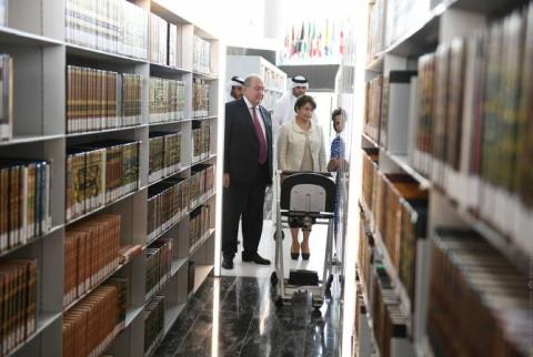 President Sarkissian hosted at Qatar National Library