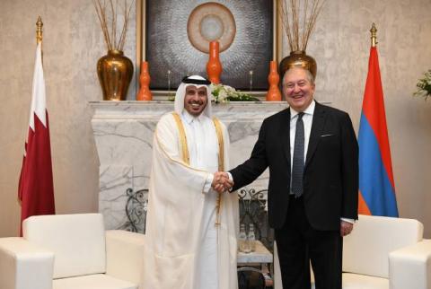 Armenian President meets Qatari PM in Doha