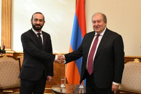 Rencontre entre Armen Sarkissian et Ararat Mirzoyan