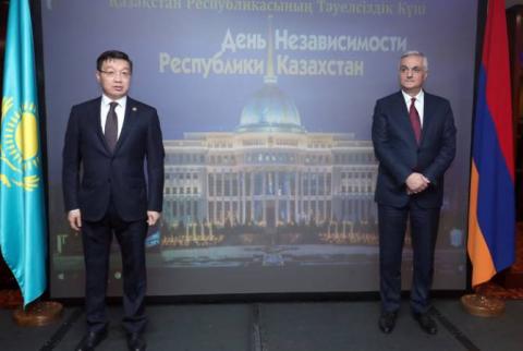 Мгер Григорян принял участие в приеме по случаю Национального праздника Казахстана