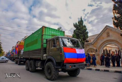 المجتمع الأرمني في كراسنودار،روسيا يرسل إلى حلب 80 طن من المساعدات الإنسانية