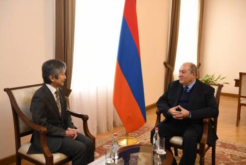 Armen Sarkissian a reçu l'Ambassadeur du Japon en Arménie