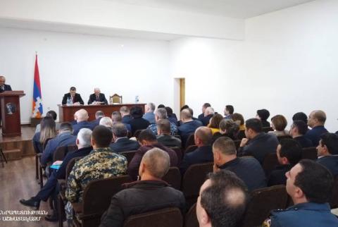President of Artsakh holds working consultation in Hadrut town