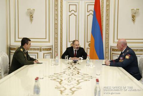 Pashinyan a reçu le Directeur  du Service de sécurité nationale et le Chef de la Police