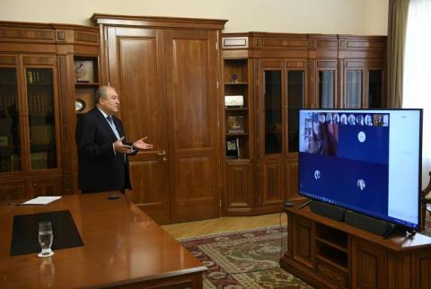 Armenian President steps in as remote lecturer for stay-at-home students amid COVID19 situation