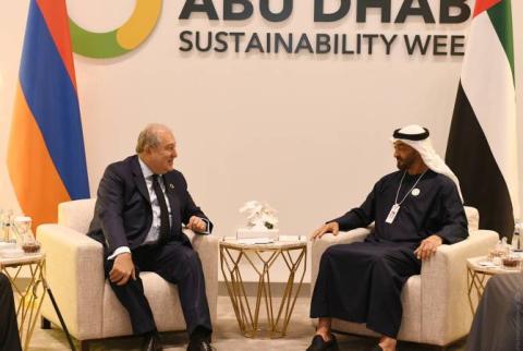 Armenian President holds phone conversation with Crown Prince of Abu Dhabi