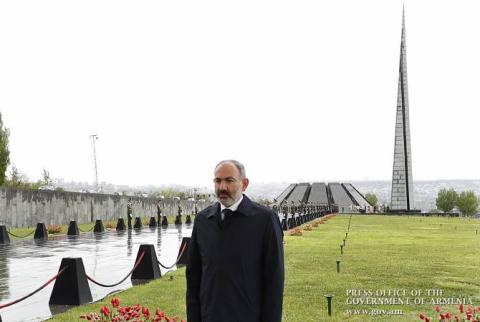 PM Pashinyan addresses message from Tsitsernakaberd Memorial on Armenian Genocide 105th anniversary