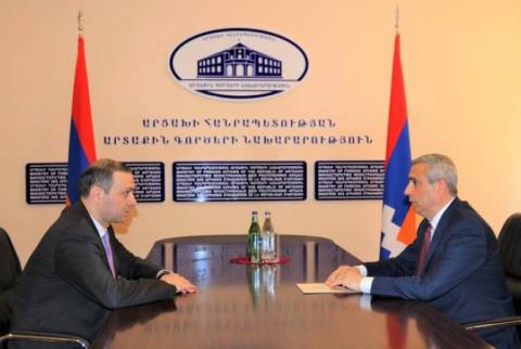 Artsakh FM meets with Secretary of Security Council of Armenia