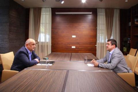 President-elect of Artsakh meets with Chairman of United Homeland party