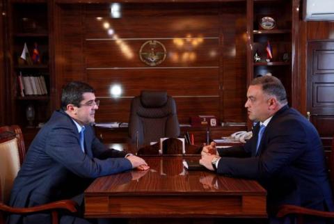 President-elect of Artsakh meets with Mayor of Stepanakert