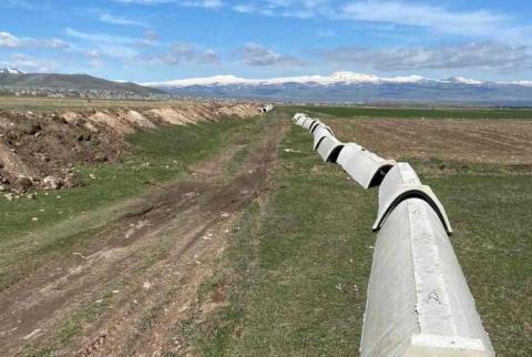 В селе Варденик реконструируется оросительная система