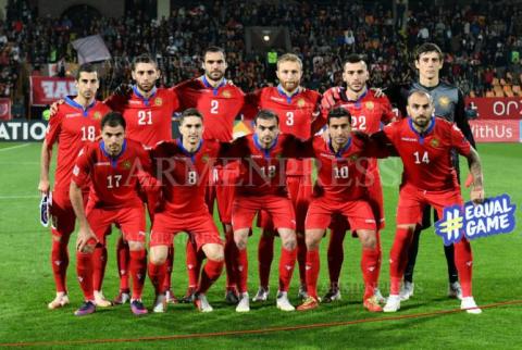 Հայաստանի ֆուտբոլի ընտրանին 102-րդն է ՖԻՖԱ-ի աղյուսակում 