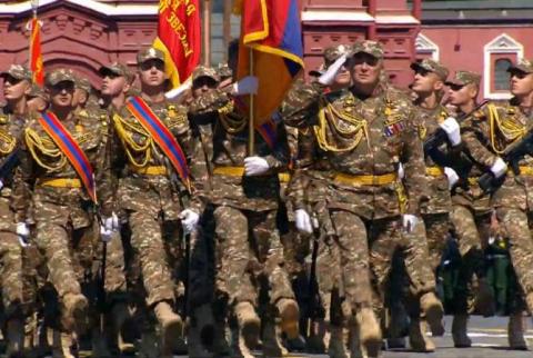 75 Armenian servicemen march in Moscow Victory Parade