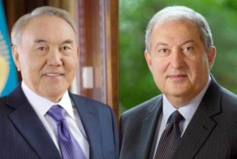 Armenian President congratulates Nursultan Nazarbayev on birthday
