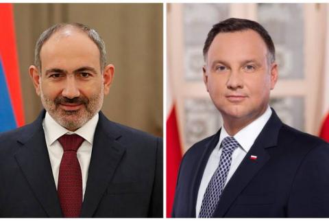 رئيس وزراء أرمينيا نيكول باشينيان يبعث رسالة تهنئة لرئيس بولندا أندريه دودا بمناسبة إعادة انتخابه