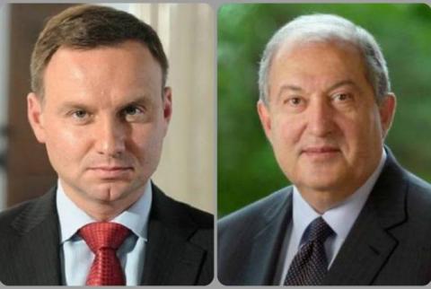 Armenian President congratulates Polish counterpart on re-election